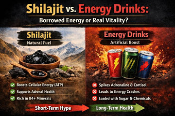 Shilajit vs. Energy Drinks: Borrowed Energy or Real Vitality?